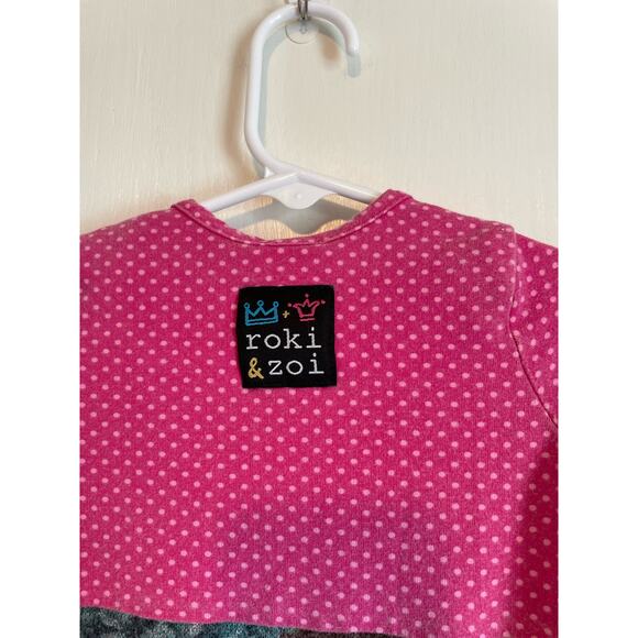 Roki & Zoi long sleeve dress ruffled colorful embellished polka dot Size 12 mon - Picture 4 of 6